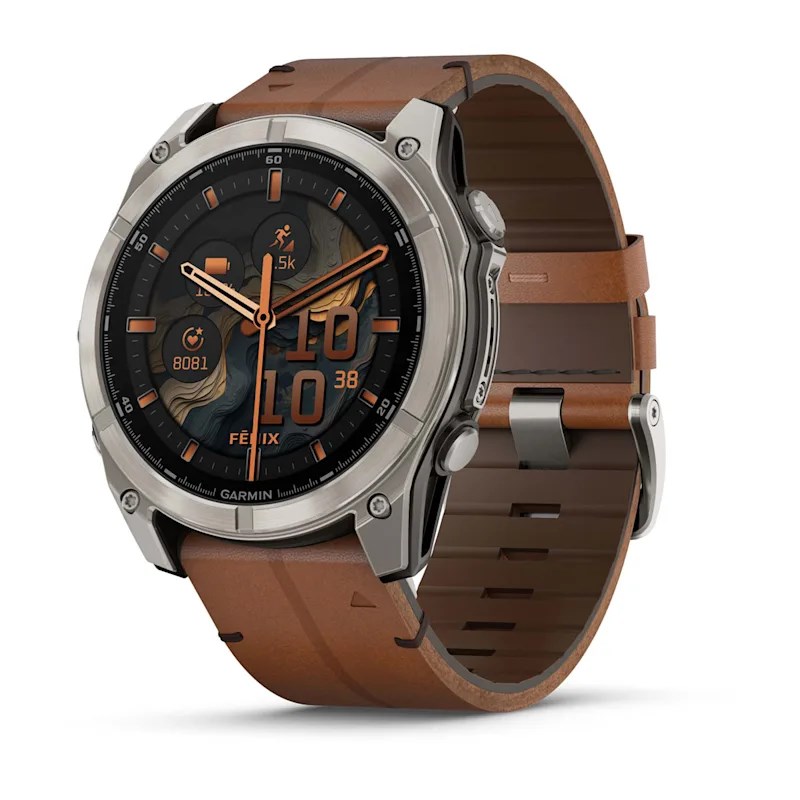 Garmin Fenix 8 3.56 cm (1.4") AMOLED 51 mm Digital 454 x 454 pixels Touchscreen Titanium Wi-Fi GPS (satellite) 010-02905-40 1.4 in