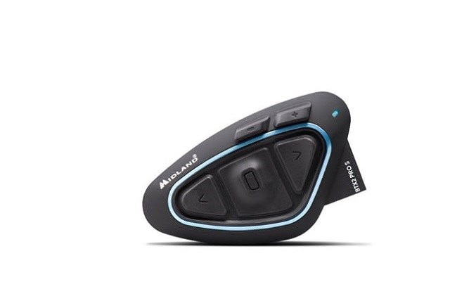Motorbike Intercom Midland BTX2 PRO S LR-SINGLE Black Wireless
