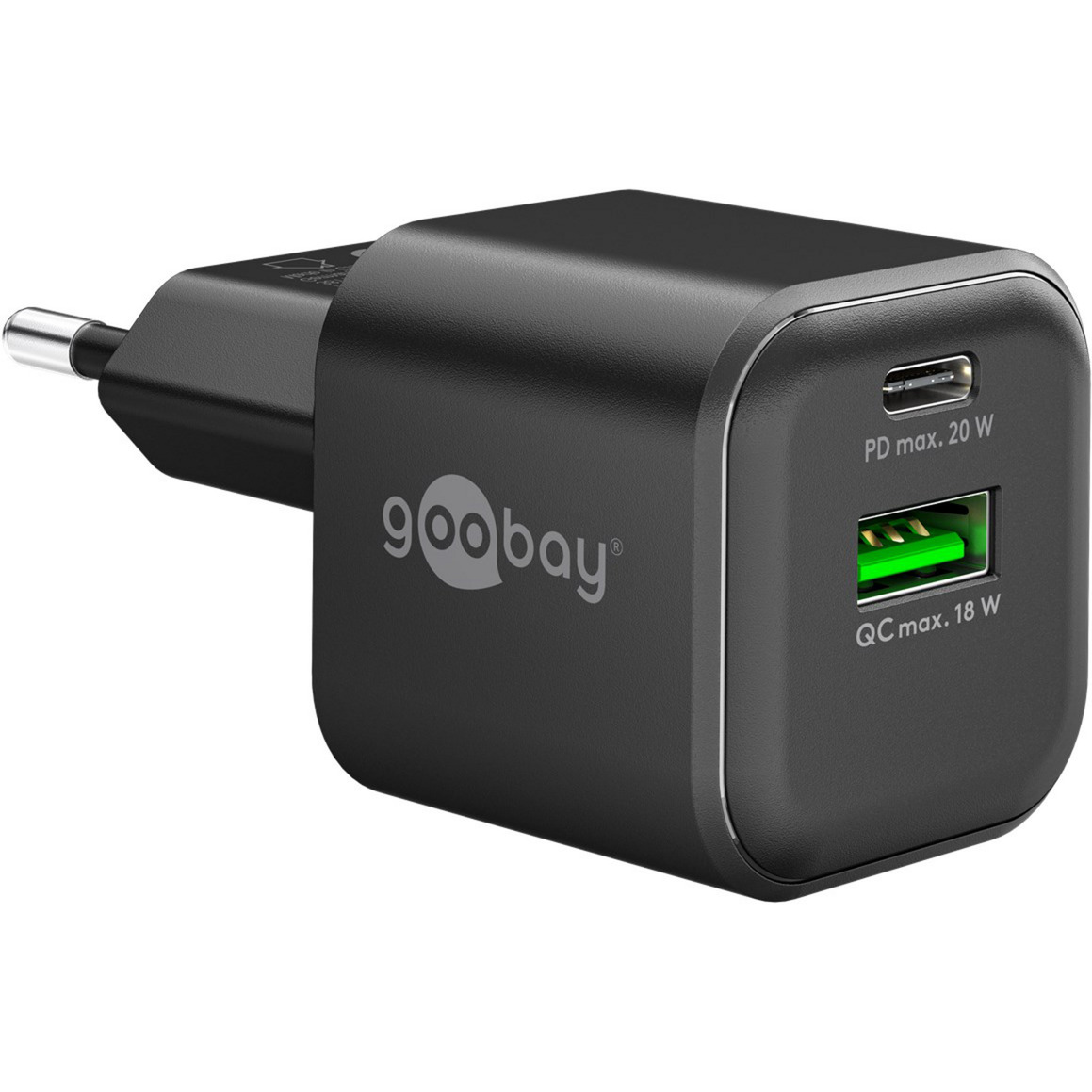 goobay 20 W USB-C PD GaN Nano Dual fast charger 79620