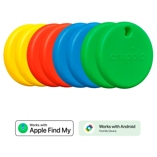 Chipolo POP Red/Blue/Yellow/Green - 8-Pack
