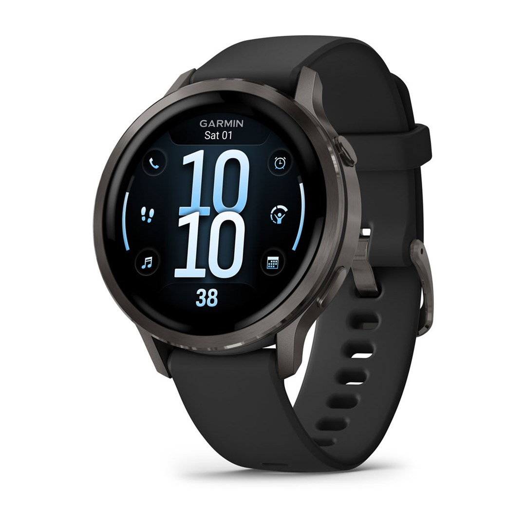 Garmin Venu 4 3.05 cm (1.2") AMOLED 41 mm Digital 390 x 390 pixels Touchscreen Black Wi-Fi GPS (satellite) 010-03013-02 1.2 in