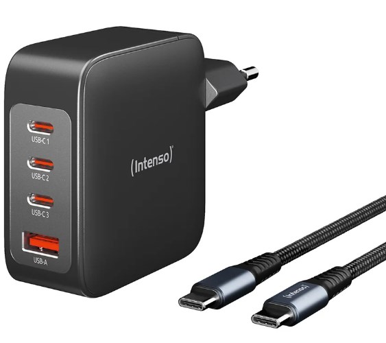 Intenso Power Adapter W140A3C GaN + C520C Kabel Charger 7814010