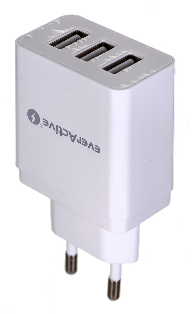 USB wall charger everActive SC-300 3xUSB 3.4A White
