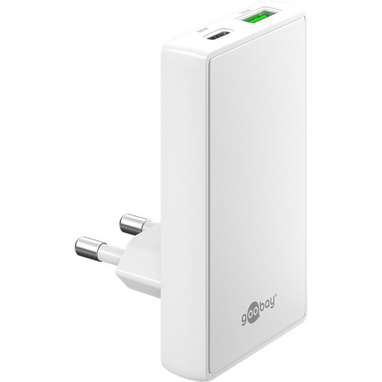 goobay USB-C/A PD GaN 90° dual Fast charger 75724