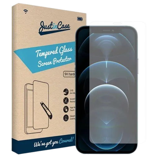Just in Case Tempered Glass Clear Screenprotector Apple iPhone 12/12 Pro
