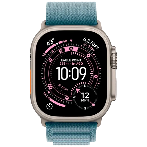Apple Watch Ultra 3 49mm Titanium (Blue Nylon Strap S)