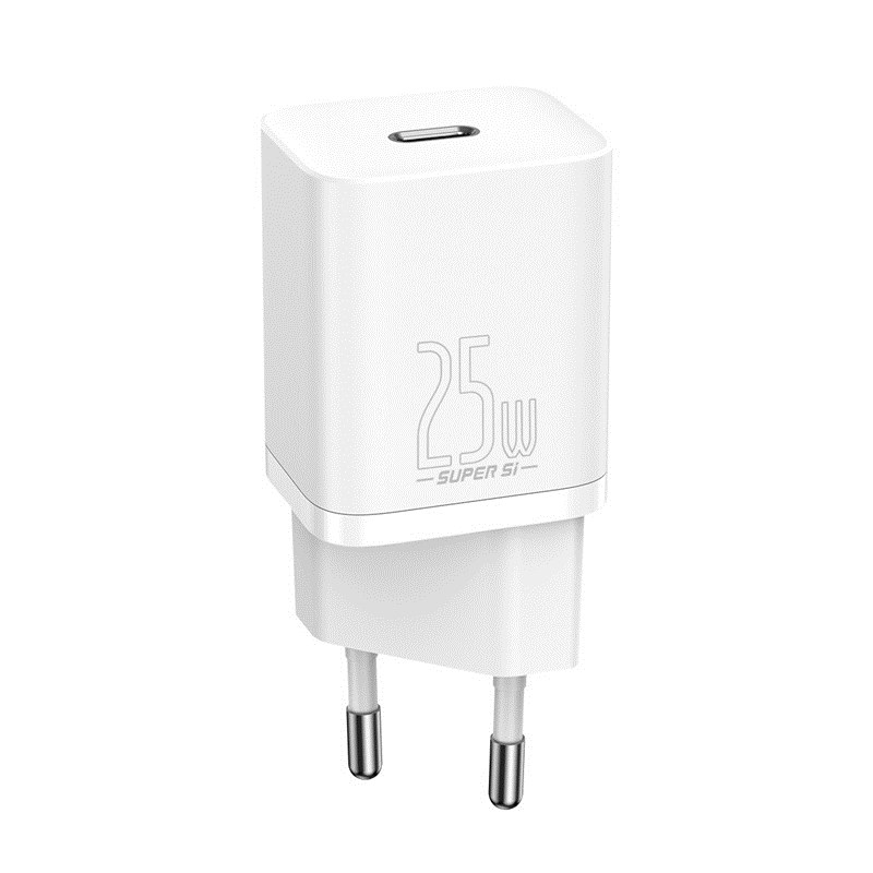 BASEUS MAINS CHARGER WITH CABLE TZCCSUP-L02 1C White