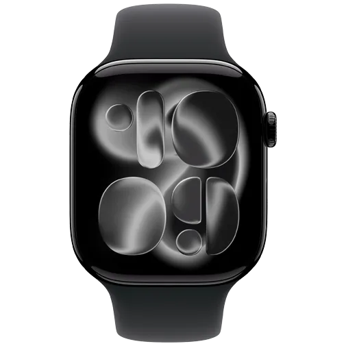 Apple Watch Series 11 46mm Black (Black Rubber Strap S/M)