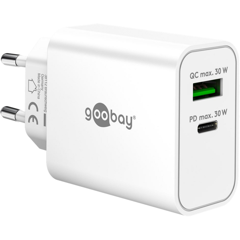 goobay USB-C PD GaN dual 30 W Fast charger 75336