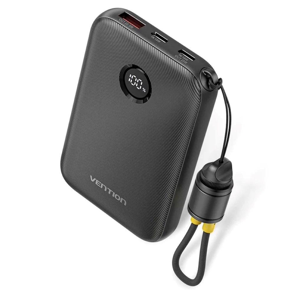 Vention 10000mAh Powerbank 2xUSB-C 1xUSB-A 22.5W, black FKAB0-C