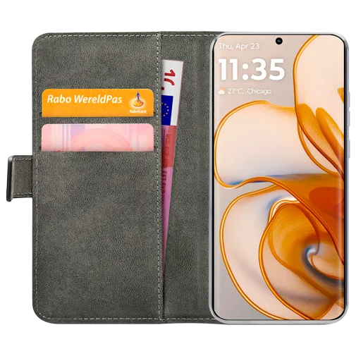 Mobilize Pu-Leather Book Case Black Motorola Edge 50