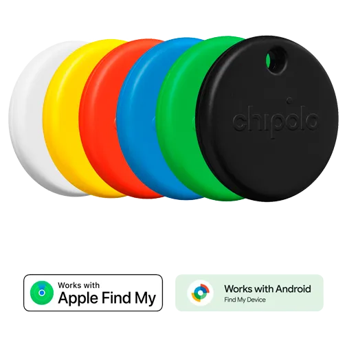 Chipolo POP Black/White/Red/Blue/Yellow/Green - 6-Pack