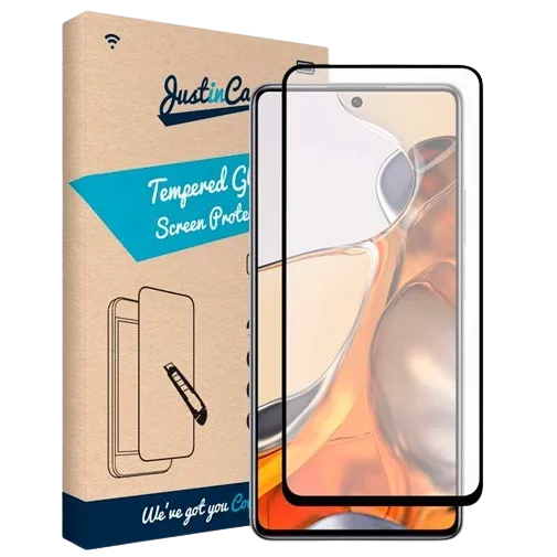 Just in Case Tempered Glass Edge to Edge Screenprotector Xiaomi 11T/11T Pro