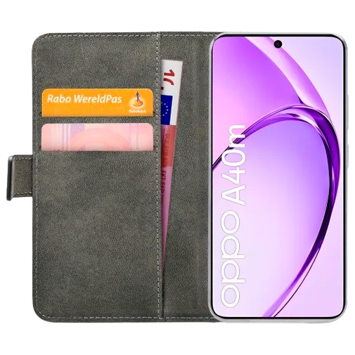 Mobilize Pu-Leather Book Case Black OPPO A40/A40m/A60 5G