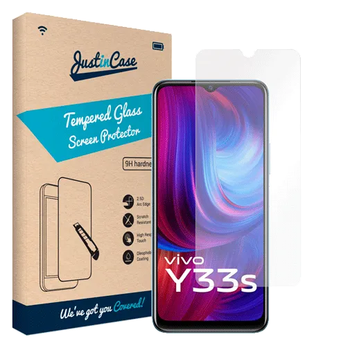 Just in Case Tempered Glass Clear Screen Protector vivo Y33s