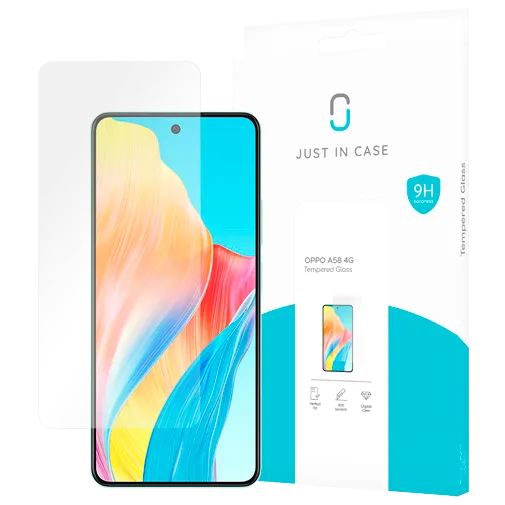 Just in Case Tempered Glass Clear Screen Protector OPPO A58