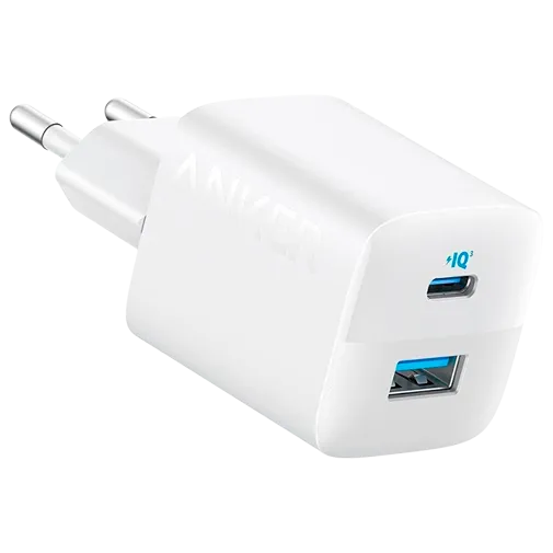 Anker 323 Dual USB USB-C Fast Charger 33W White