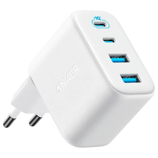 Anker Zolo Dual USB-A + Dual USB-C Fast Charger 50W White