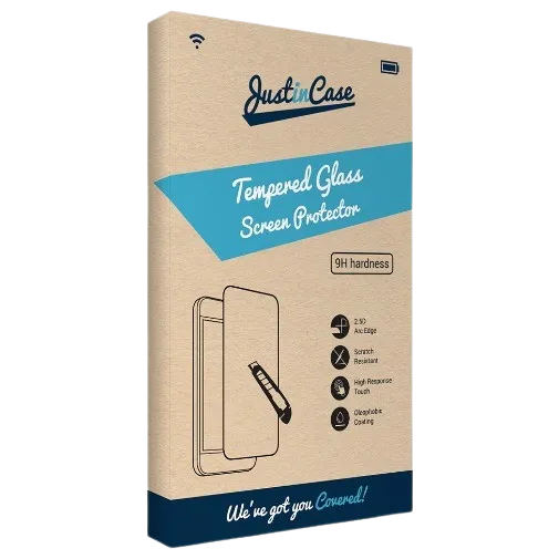 Just in Case Tempered Glass Edge-to-Edge Screen Protector Black Motorola Moto G71