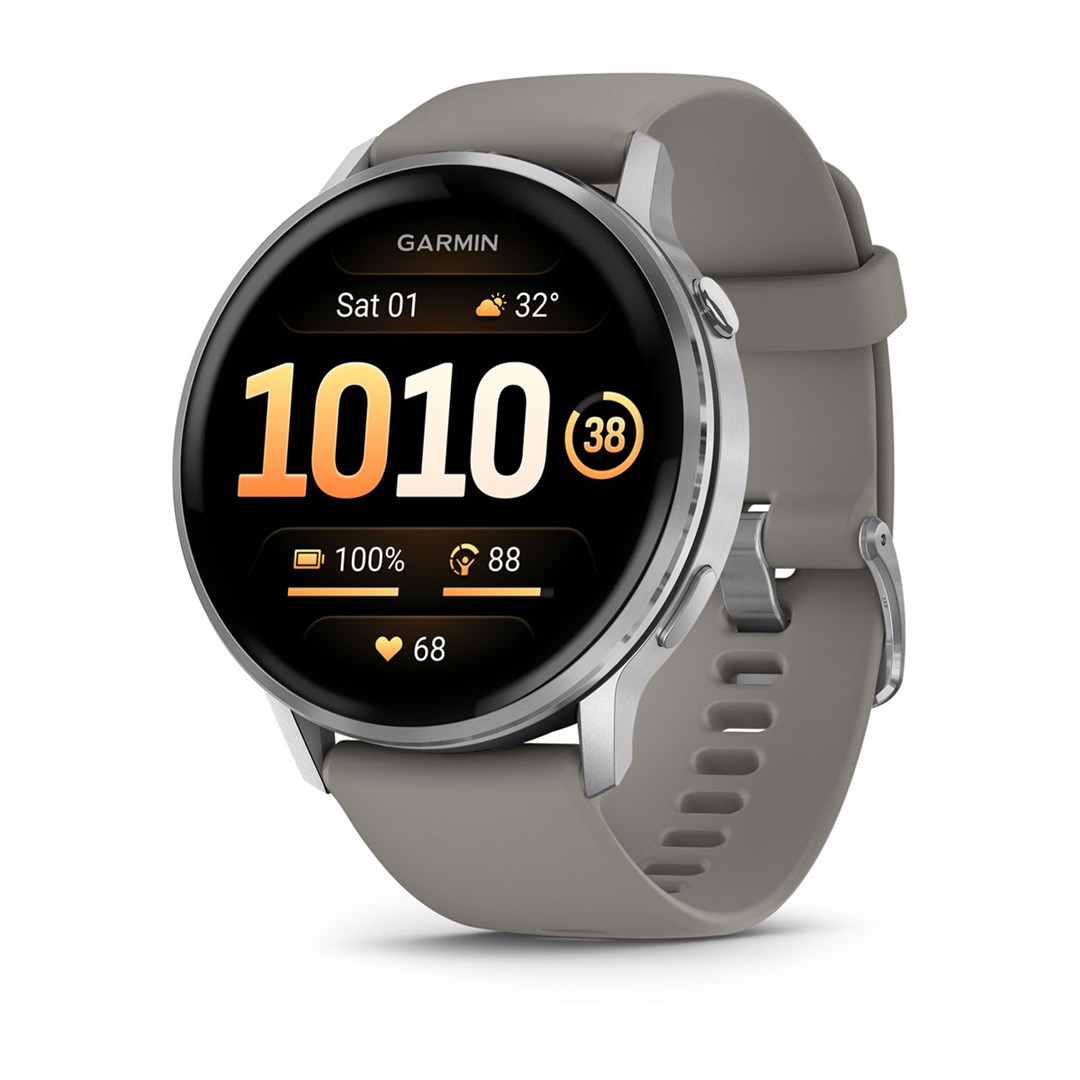 Garmin Venu 4 3.56 cm (1.4") AMOLED 45 mm Digital 454 x 454 pixels Touchscreen Silver Wi-Fi GPS (satellite) 010-03014-01 1.4 in