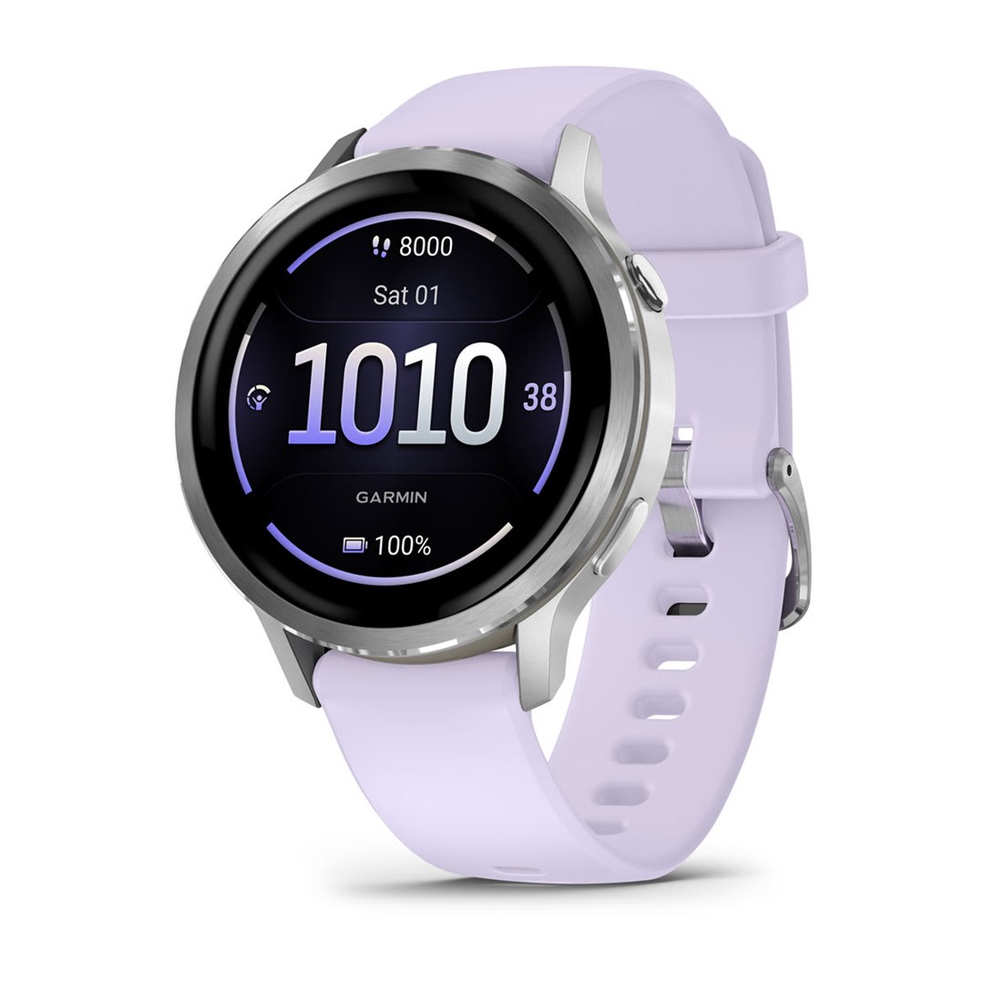 Garmin Venu 4 3.05 cm (1.2") AMOLED 41 mm Digital 390 x 390 pixels Touchscreen Silver Wi-Fi GPS (satellite) 010-03013-01 1.2 in