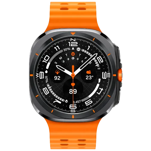 Samsung Galaxy Watch Ultra Titanium Grey (Orange Rubber Strap)