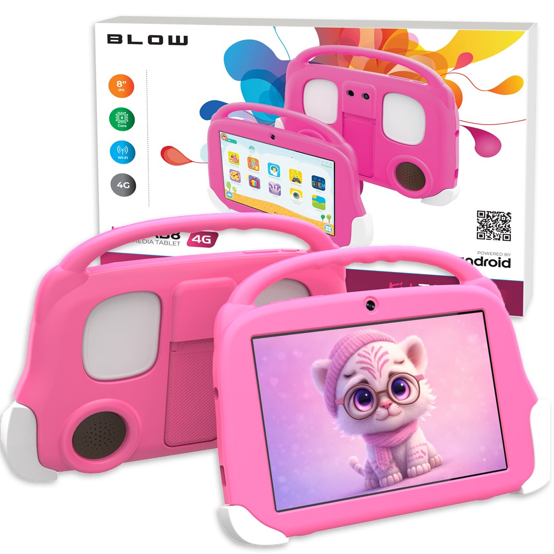 Tablet KidsTAB8 4G BLOW 4/64GB pink + case 79-069# 8 in Spreadtrum T606 4 GB 64 GB