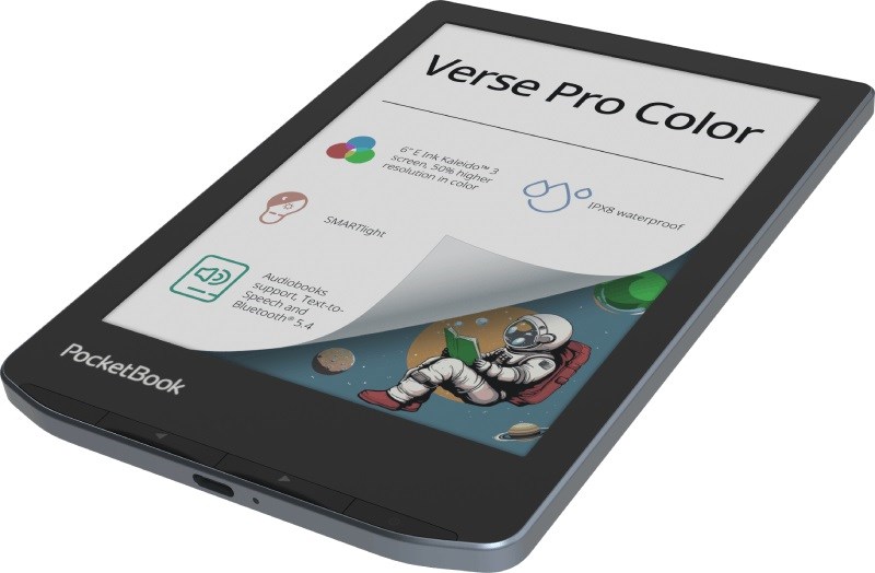 PocketBook Verse Pro Color e-book reader 6" E Ink Kaleido 3 16 GB Wi-Fi Stormy Sea (PB634K3-1-WW) Black, Blue 6 in 1072x1448