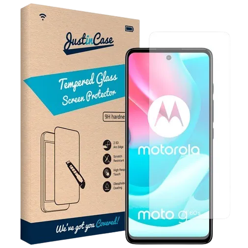 Just in Case Tempered Glass Clear Screenprotector Motorola Moto G60s