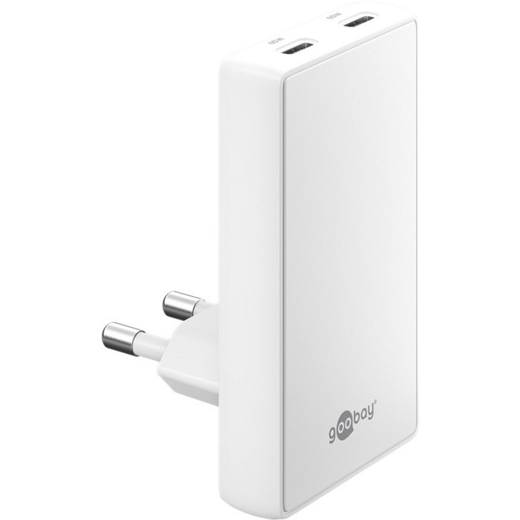goobay USB-C PD GaN 90° dual 65 W Fast charger 75726