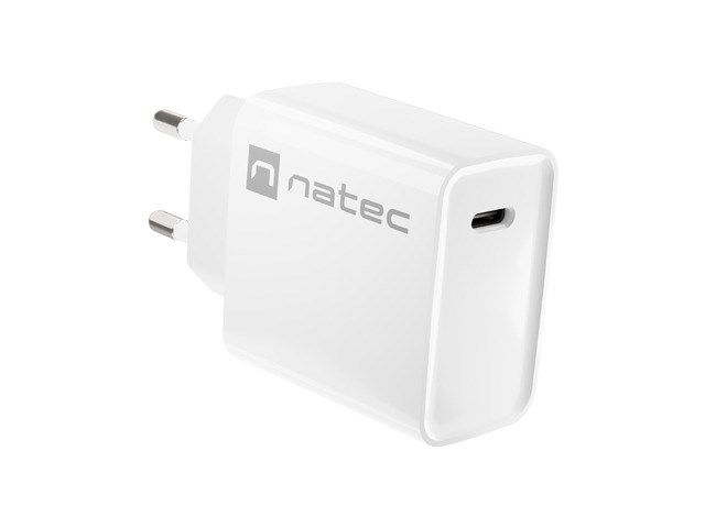 NATEC NETWORK CHARGER RIBERA USB-C 20W PD WHITE