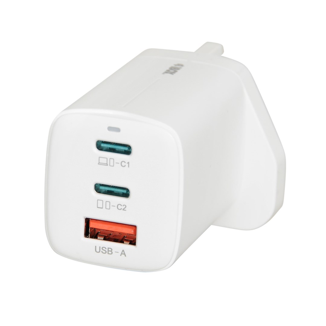 iBOX C-65 White, GaN 65W universal charger UK plug ILUC65WUK 65 W