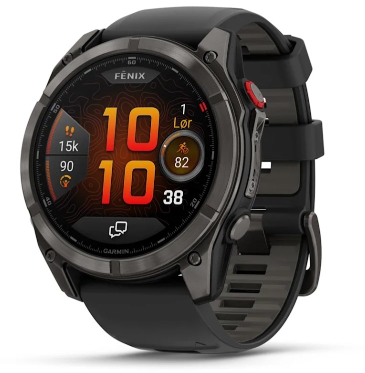 Garmin fēnix 8 Pro 3.56 cm (1.4") AMOLED 51 mm Digital 454 x 454 pixels Touchscreen Black, Grey, Titanium Wi-Fi GPS (satellite) 010-03199-01 1.4 in