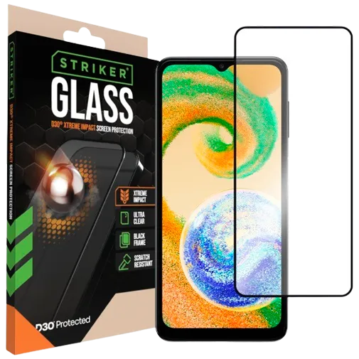 Striker D3O Tempered Glass Edge To Edge Screen Protector Samsung Galaxy A02S/A03(S)/A04(S)/A12/M12/A13/A23/A32 5G