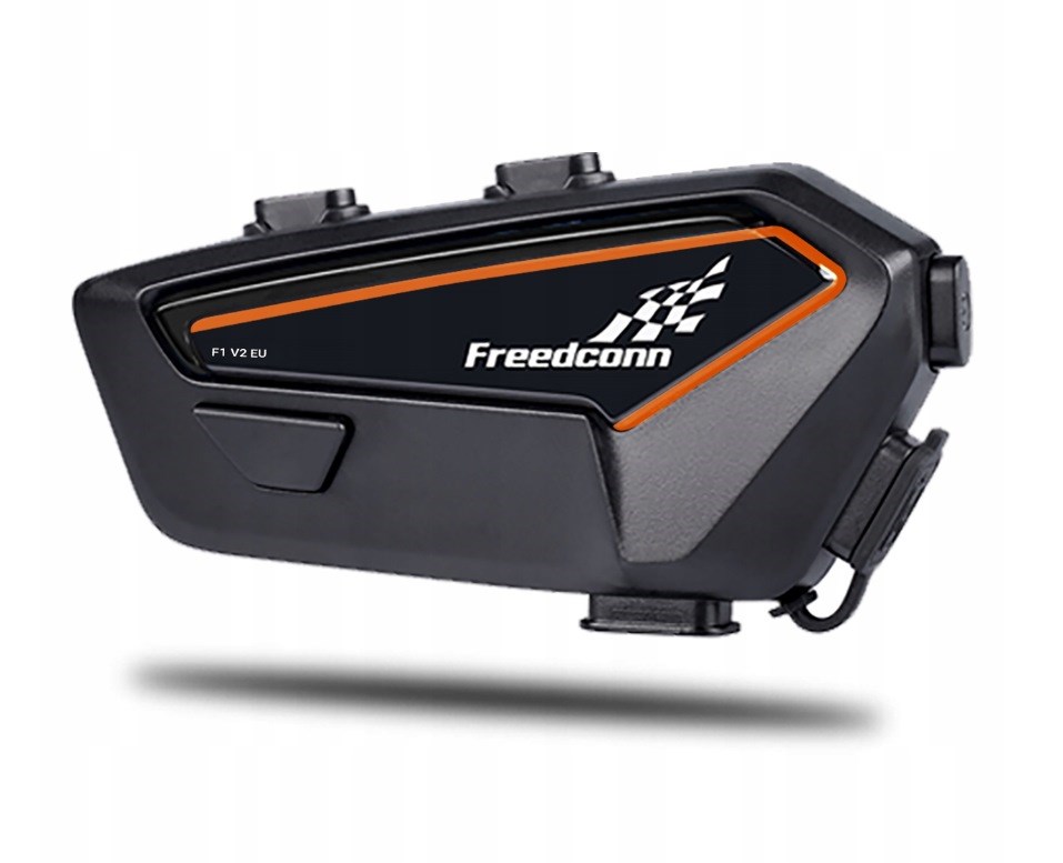 FreedConn F1 V2 EU motorcycle intercom Black, Orange Wireless