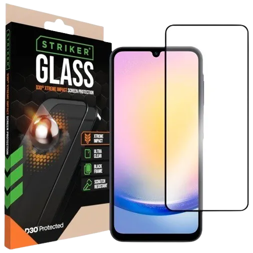 Striker D3O Tempered Glass Edge To Edge Screen Protector Samsung Galaxy A25 5G