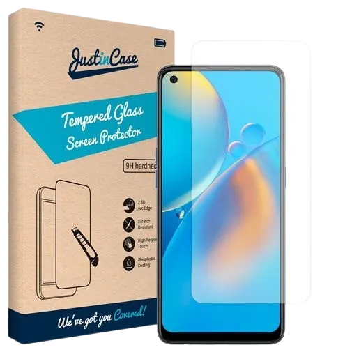 Just in Case Tempered Glass Clear Screenprotector Oppo A74 4G