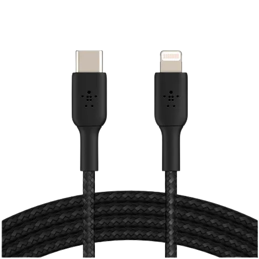 Belkin Boost Charge Lightning – USB-C Braided Cable 2 Meters Black