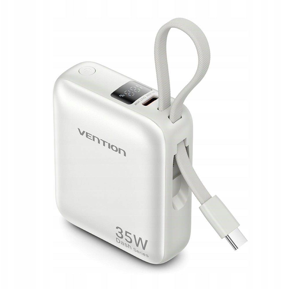 Vention 10000mAh 35W - power bank with USB-C cable (beige) FHEN0