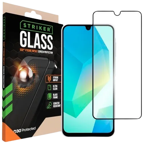Striker D3O Tempered Glass Edge To Edge Screen Protector Samsung Galaxy A16 4G/5G/A26 5G