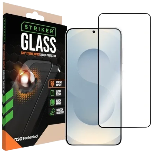 Striker D3O Tempered Glass Edge To Edge Screen Protector Samsung Galaxy S24+ 5G/S25+ 5G