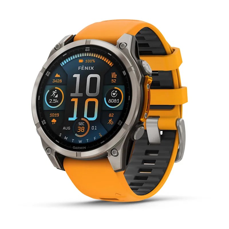 Garmin fenix 8 3.56 cm (1.4") AMOLED 47 mm Digital 454 x 454 pixels Touchscreen Graphite Wi-Fi GPS (satellite) 010-02904-11 1.4 in