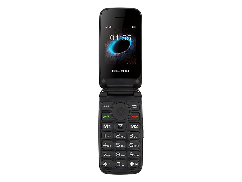 BLOW S24 Senior Flip Feature Phone 2G Black (75-032#)