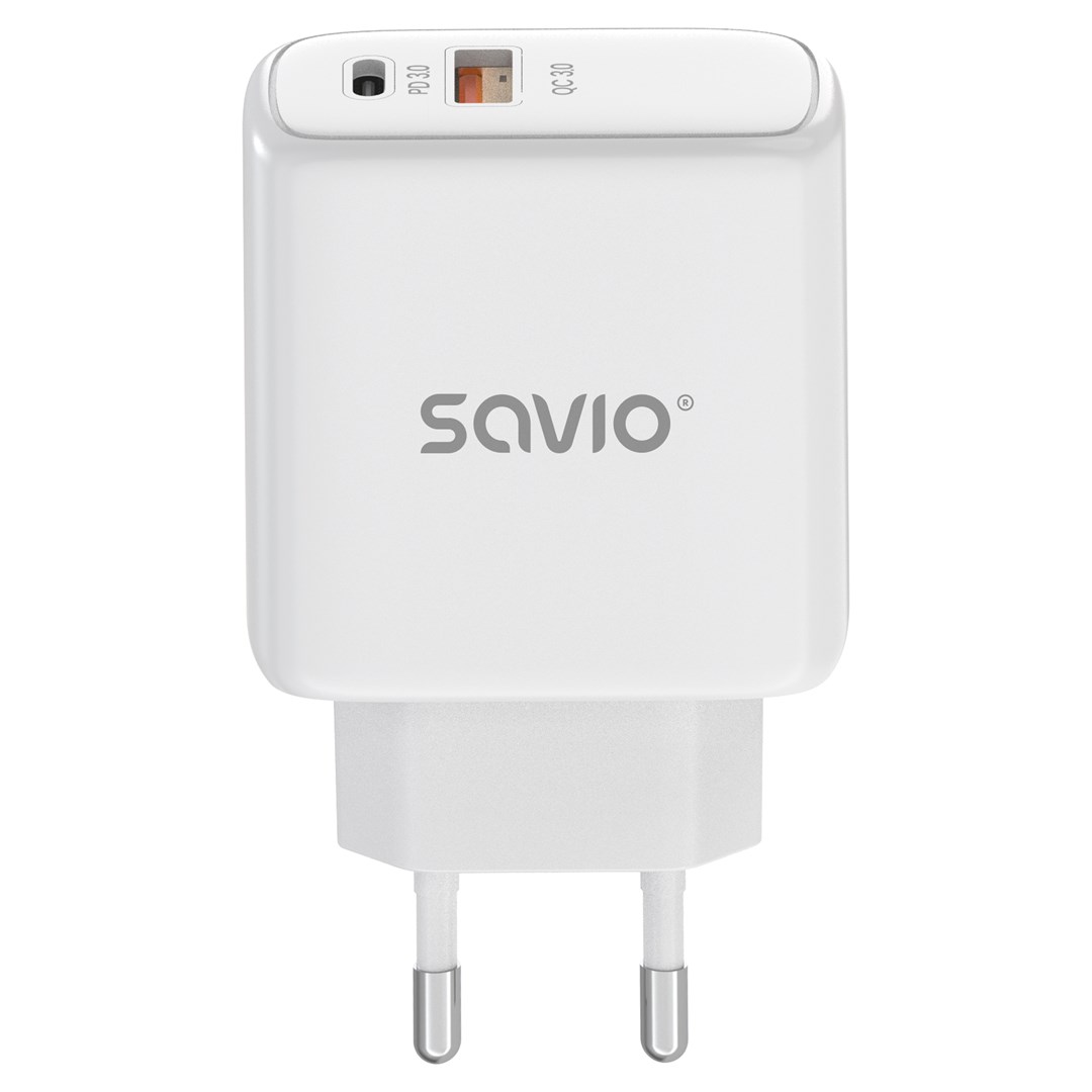 Savio LA-12 mobile device charger Universal White AC Fast charging Indoor