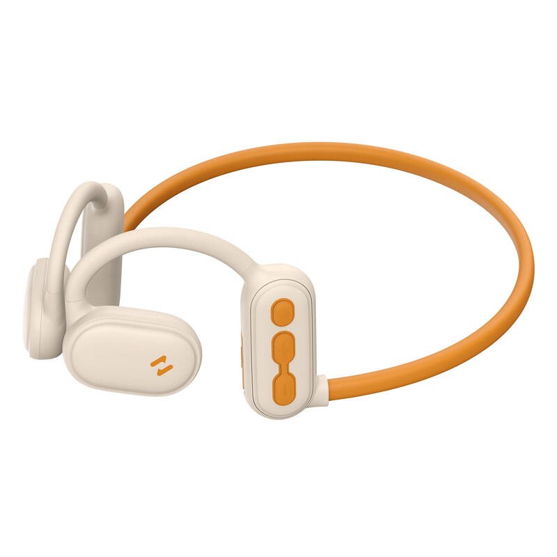 Havit E553BT – Open Ear Air Conduction Headphones, beige Beige, Orange Wireless Neckband