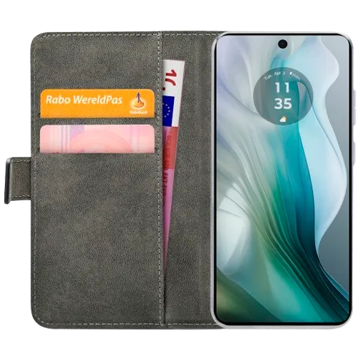 Mobilize Pu-Leather Book Case Black Motorola Moto E14