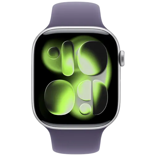 Apple Watch Series 11 46mm 5G Silver (Purple Rubber Strap M/L)