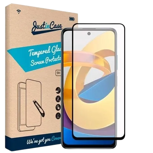 Just in Case Tempered Glass Edge to Edge Screenprotector Xiaomi Poco M4 Pro 5G