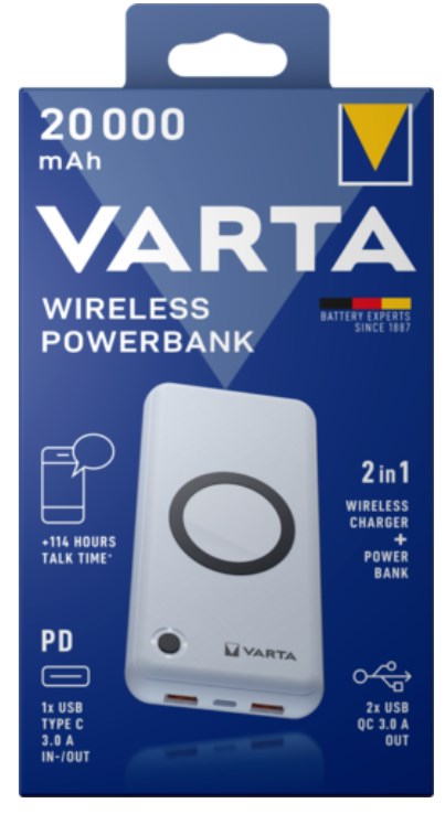VARTA Wireless 20.000 Power bank 74 Wh 57909101111