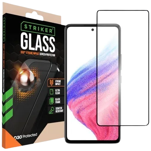 Striker D3O Tempered Glass Edge To Edge Screen Protector Samsung Galaxy A52/A52S 5G/A53 5G